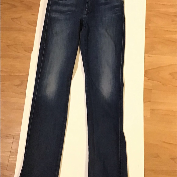 7 for all mankind kimmie straight leg denim jeans darker wash size 28 - Picture 8 of 14